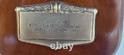 Rare Old Coca Cola Award Plaque Bottle & Eagle Utica Rome NY Bottling Plant Sign