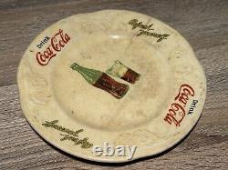 Rare Original 1931 Coca Cola Bottling Works Glass Plate Soda Fountain Dish USA