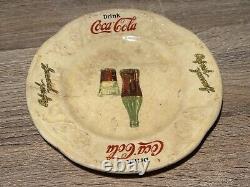 Rare Original 1931 Coca Cola Bottling Works Glass Plate Soda Fountain Dish USA