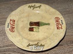 Rare Original 1931 Coca Cola Bottling Works Glass Plate Soda Fountain Dish USA