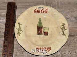 Rare Original 1931 Coca Cola Bottling Works Glass Plate Soda Fountain Dish USA Rare Original 1931 Coca Cola Bottling Works Glass Plate Soda Fountain Dish USA