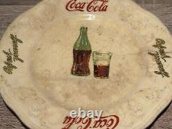 Rare Original 1931 Coca Cola Bottling Works Glass Plate Soda Fountain Dish USA