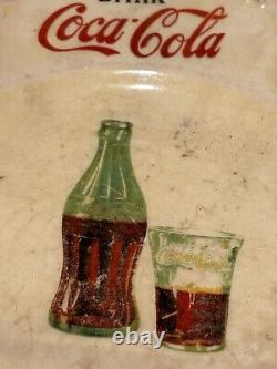 Rare Original 1931 Coca Cola Bottling Works Glass Plate Soda Fountain Dish USA