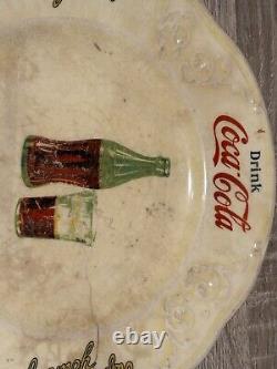 Rare Original 1931 Coca Cola Bottling Works Glass Plate Soda Fountain Dish USA