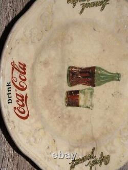 Rare Original 1931 Coca Cola Bottling Works Glass Plate Soda Fountain Dish USA