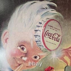 Rare Original 1948 Sprite Boy W Santa Coca Cola Sign In Orig Frame Offers