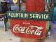 Rare Original Coca Cola Porcelain Sign Fountain Service 1930s Soda Signs Coke