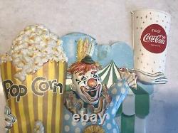 Rare Original Coca Cola Vacuform 3d Clown Sign For Diner Or Theater