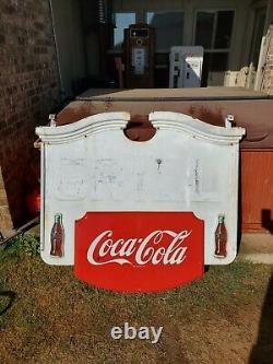 Rare Original Colonial Coca-Cola Advertising Porcelain Sign