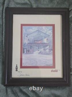 Rare Original Signature Jackson Causey Coca Cola Store Signed Wall Art