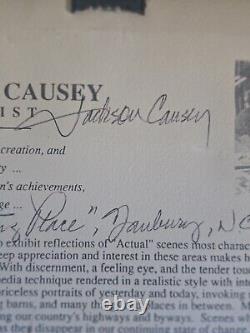 Rare Original Signature Jackson Causey Coca Cola Store Signed Wall Art