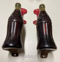 Rare Pair of 1950's Milton Strum Coca-Cola Bottle Country Store Door Pull Handle