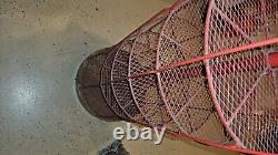 Rare, Tall, used vintage red steel & mesh Coca- Cola display stand collectible