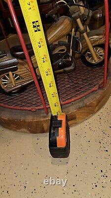 Rare, Tall, used vintage red steel & mesh Coca- Cola display stand collectible