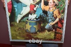 Rare Vintage 1936 COCA COLA Circus Clown Soda Pop 27 Lithograph Sign