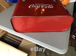 Rare Vintage 1940's Coca Cola Soda Pop Airline Cooler Embossed Metal Original
