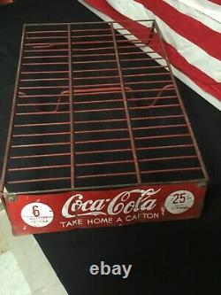 Rare Vintage 1950s Coca Cola Bottle Crate Rack Metal Original