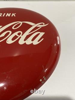 Rare Vintage 1950s Drink Coca-Cola 12 Button Metal Soda Sign Stamped AM55