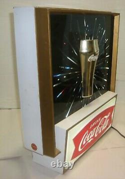 Rare Vintage 1960's Coca-cola Starburst Glass Lightup Sign