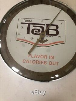 Rare Vintage 1960's Tab Soda Round Glass Thermometer By Coca-Cola Pam Style