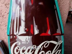 Rare Vintage 6 Foot Metal Coke Bottle Sign Die-cut Great Shape Embossed