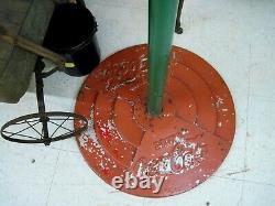 Rare Vintage Coca-Cola 24 Button Lollie Pop Sign Porcelain, Cast Iron Base