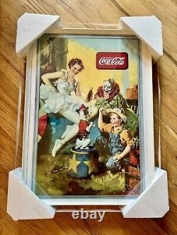 Rare Vintage Coca Cola Circus Clown Cardboard Poster 1936 Snyder & Black Litho