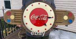 Rare Vintage Coca Cola Clock 1940s/50s