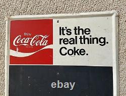 Rare Vintage Coca Cola Coke Metal Chalkboard Sign 27x20