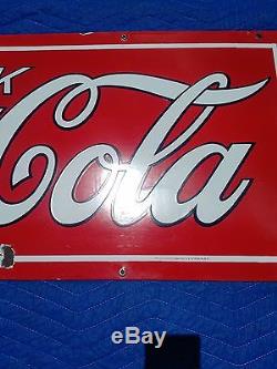 Rare Vintage Coca Cola Porcelain Sign