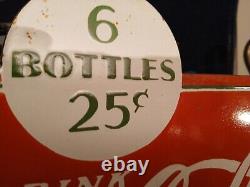 Rare Vintage Coca Cola Porcelain Sign Take Home A Carton Soda Pop Advertising