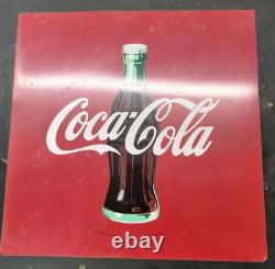 Rare Vintage Coca Cola Single Sided Metal Sign 14 x 14