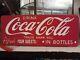 Rare Vintage Coca-cola Refresh Your Guests! In Bottles Porcelain Sign Soda Pop