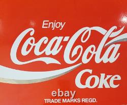 Rare Vintage Enjoy Coca-Cola Coke Porcelain Advertisement Sign