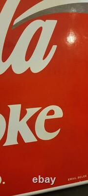 Rare Vintage Enjoy Coca-Cola Coke Porcelain Advertisement Sign