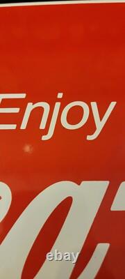 Rare Vintage Enjoy Coca-Cola Coke Porcelain Advertisement Sign