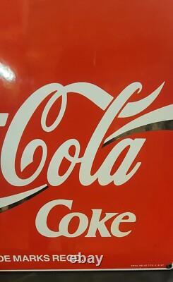Rare Vintage Enjoy Coca-Cola Coke Porcelain Advertisement Sign