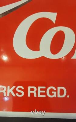 Rare Vintage Enjoy Coca-Cola Coke Porcelain Advertisement Sign