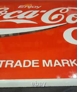 Rare Vintage Enjoy Coca-Cola Coke Porcelain Advertisement Sign