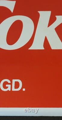 Rare Vintage Enjoy Coca-Cola Coke Porcelain Advertisement Sign