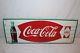 Rare Vintage c. 1960 Coca Cola Fishtail Soda Pop Bottle & Can 32 Metal Sign