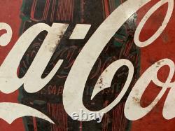 Rare original VINTAGE COCA COLA 20 INCH ROUND BUTTON SIGN