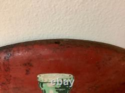 Rare original VINTAGE COCA COLA 20 INCH ROUND BUTTON SIGN
