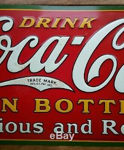 Rare vintage Coca Cola Christmas bottle sign 1931