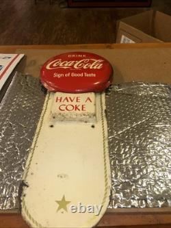 Rare vintage metal coca cola sign