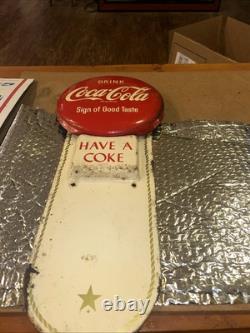 Rare vintage metal coca cola sign
