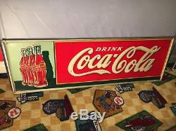 Reduced! Vintage Tin Multi-bottle Embossed Coke Coca-Cola Sign