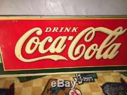 Reduced! Vintage Tin Multi-bottle Embossed Coke Coca-Cola Sign