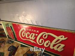 Reduced! Vintage Tin Multi-bottle Embossed Coke Coca-Cola Sign