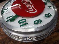 Retro Vintage 1950s 1960s Original COCA COLA COKE LIGHT UP CLOCK RARE